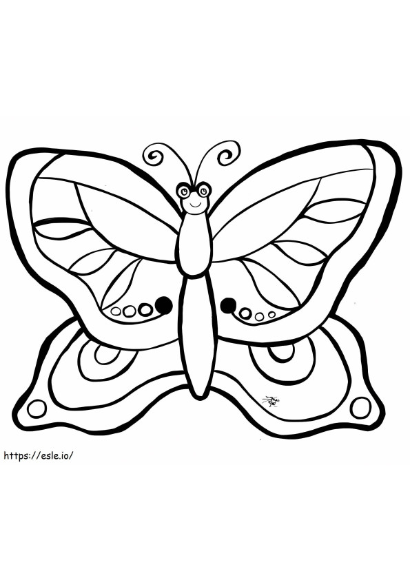 Mooie vlinder 1 kleurplaat