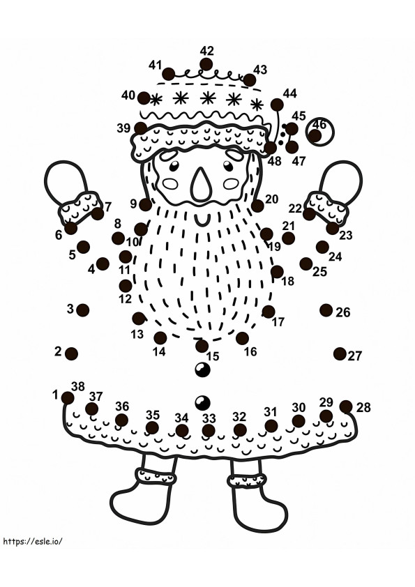 Santa Claus Christmas Dot To Dots coloring page