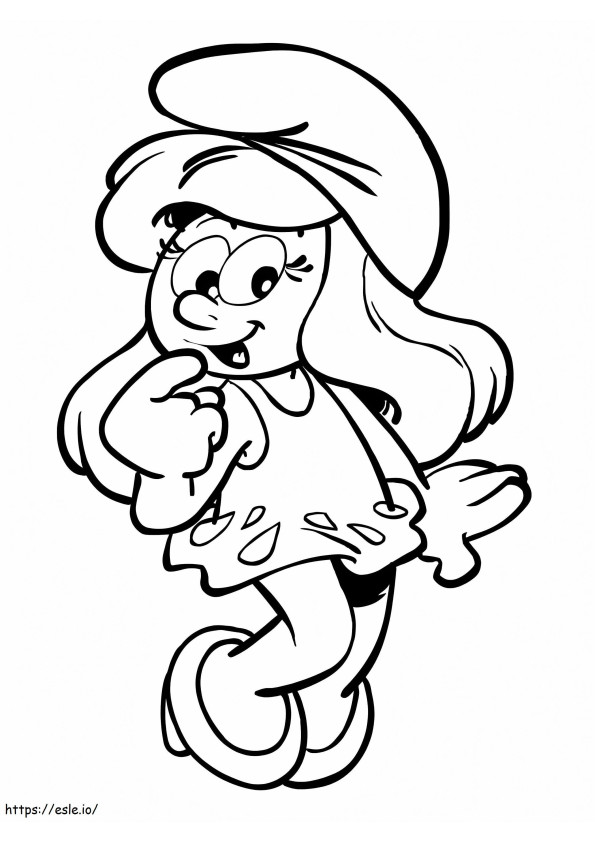 Smurfette 1 coloring page