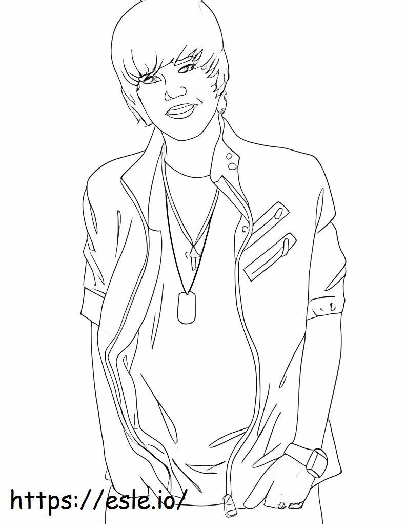 Justin Bieber With Hands In Pockets coloring page