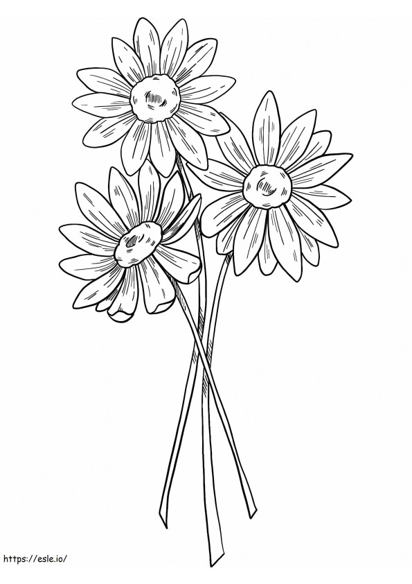 Coloriage Bouquet de fleurs 2 à imprimer dessin