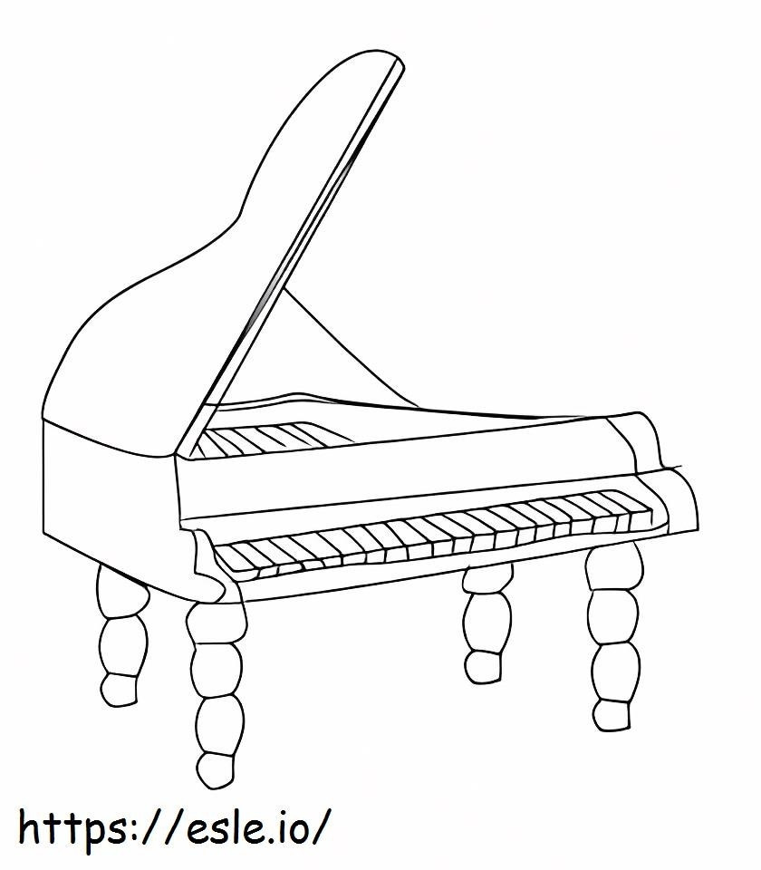 Bellissimo pianoforte da colorare