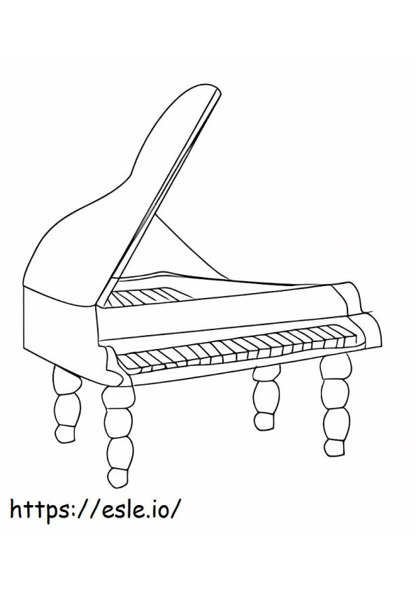 Beautiful Piano coloring page