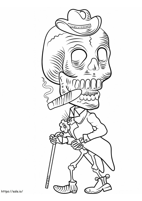Day Of The Dead Skeleton coloring page