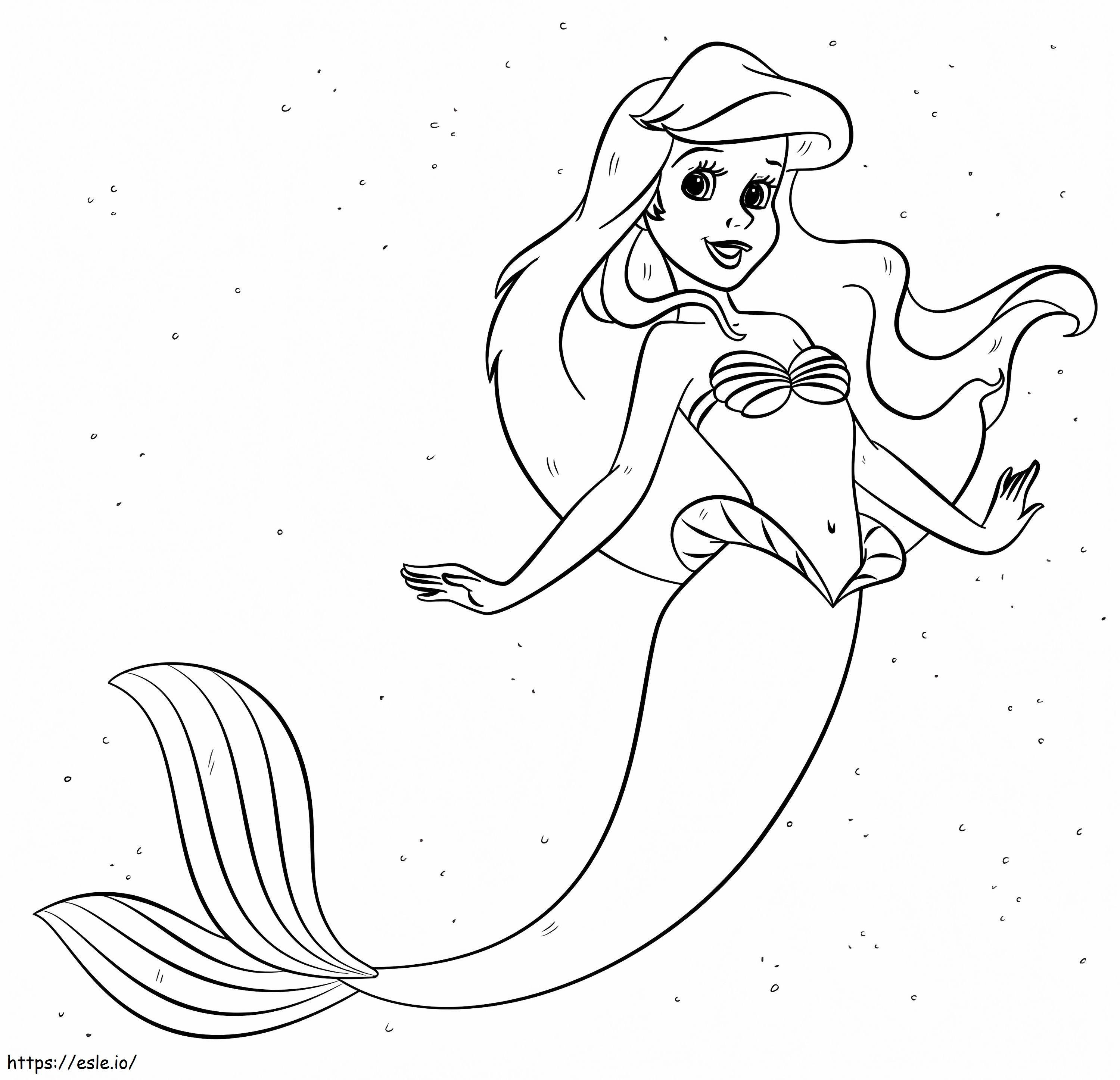 Ariel della Sirenetta da colorare