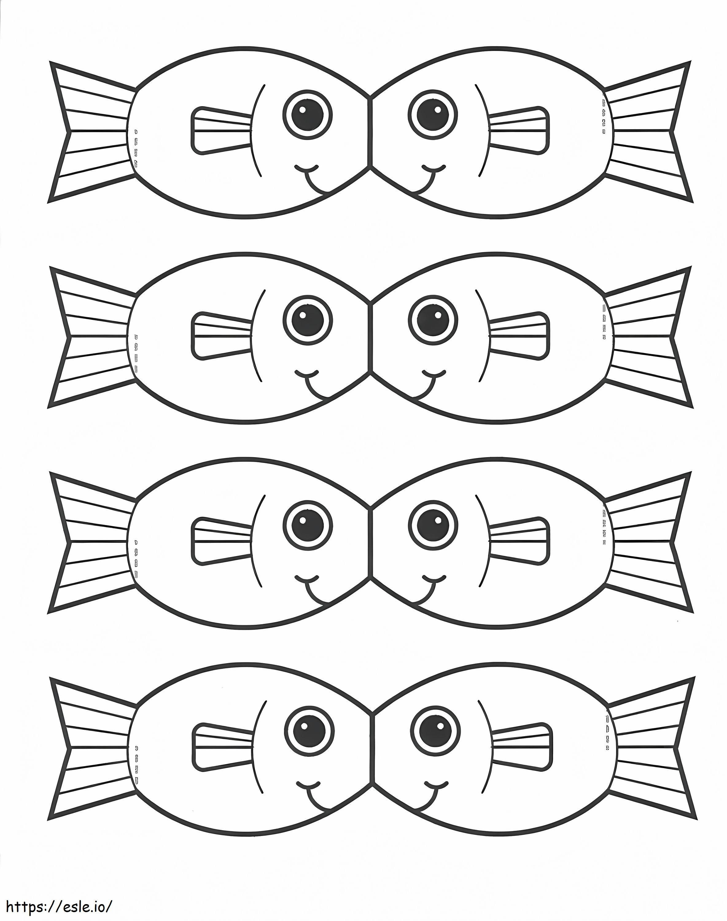 Adorable Fishes coloring page