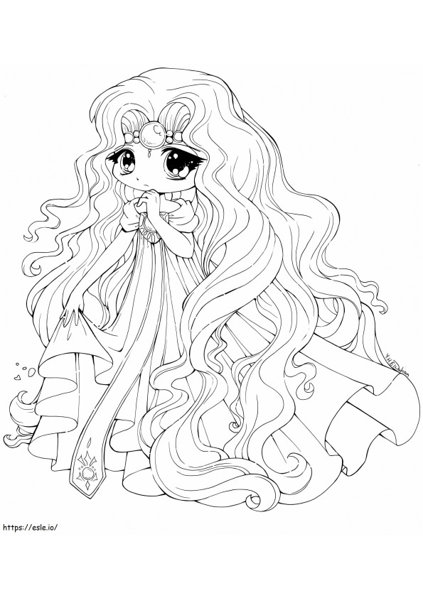 Sad Princess coloring page