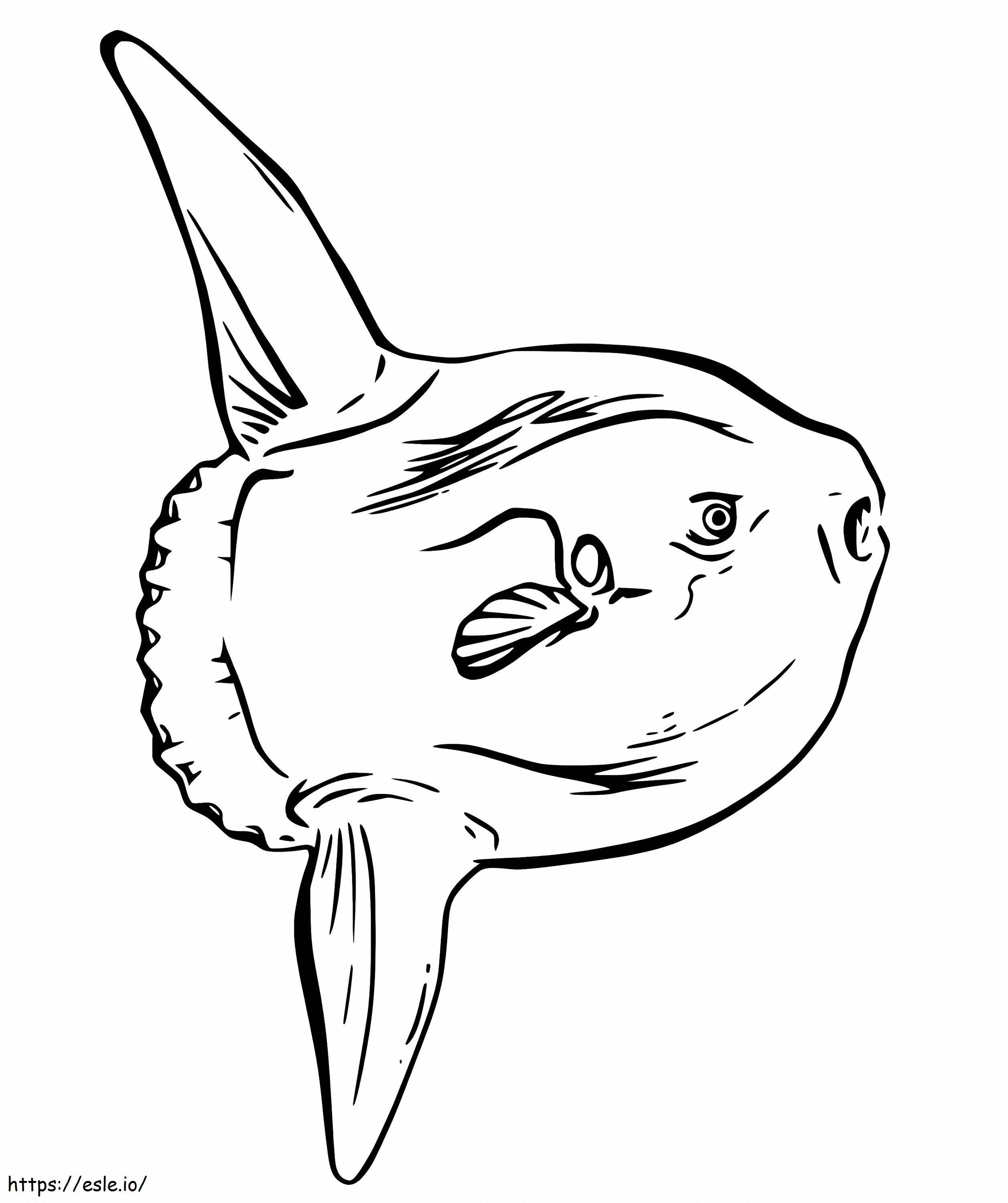 Sunfish Cetak Gratis Gambar Mewarnai
