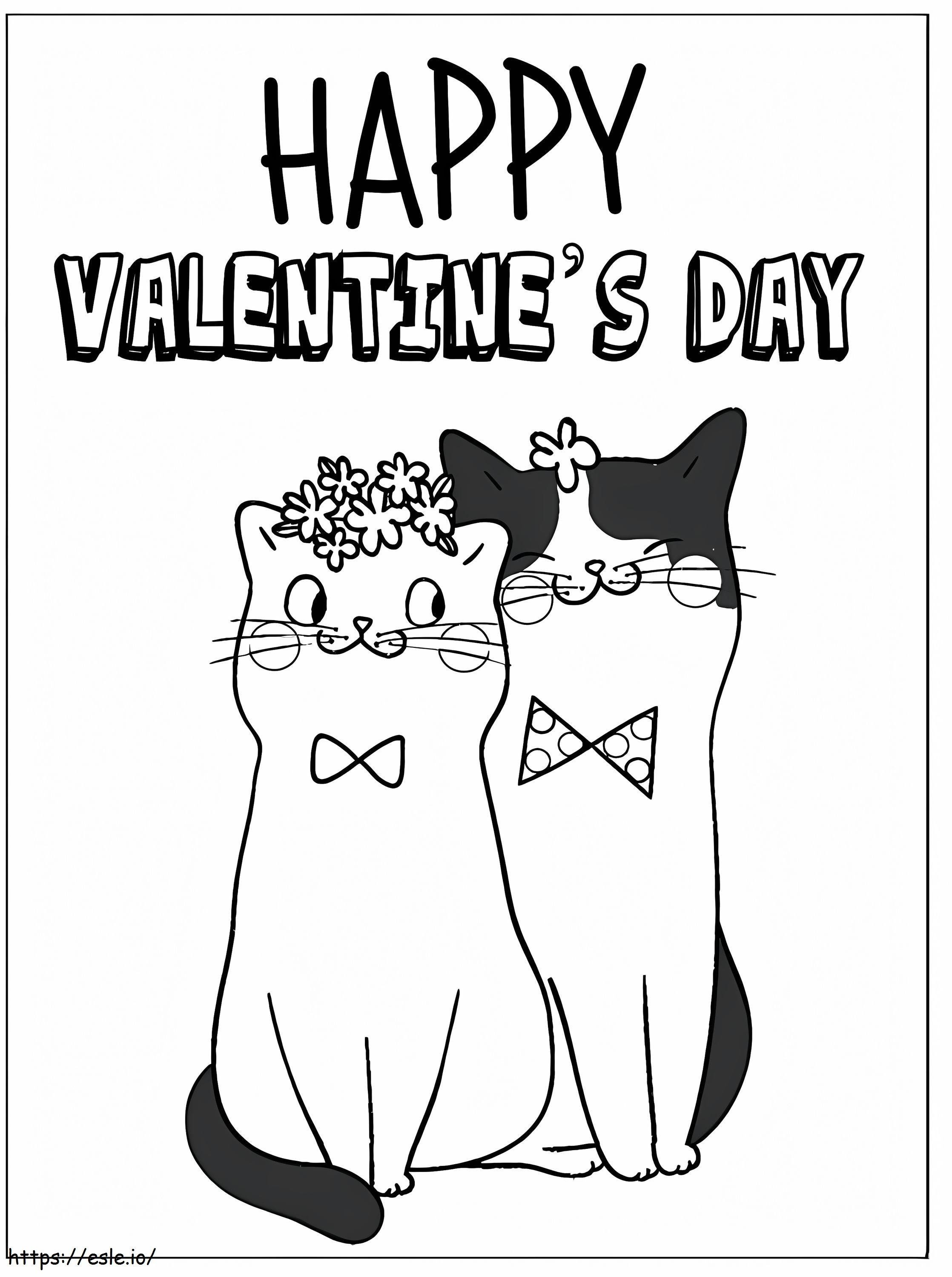 Card de Valentine imprimabil gratuit de colorat