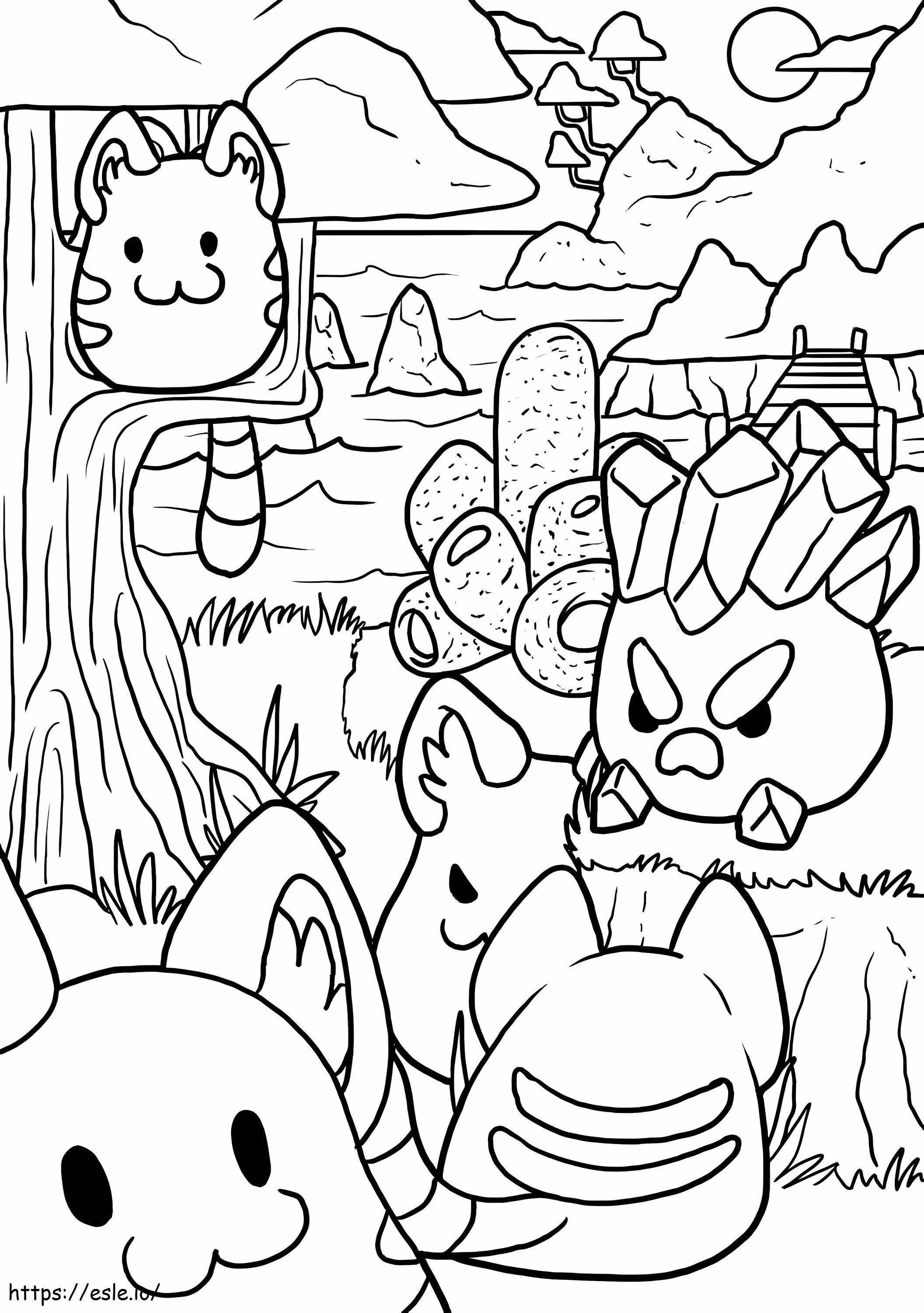 Slime Farm coloring page