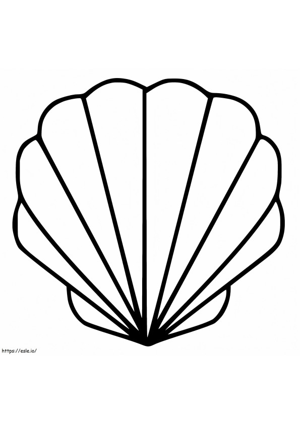 Simple Scallop Shell coloring page