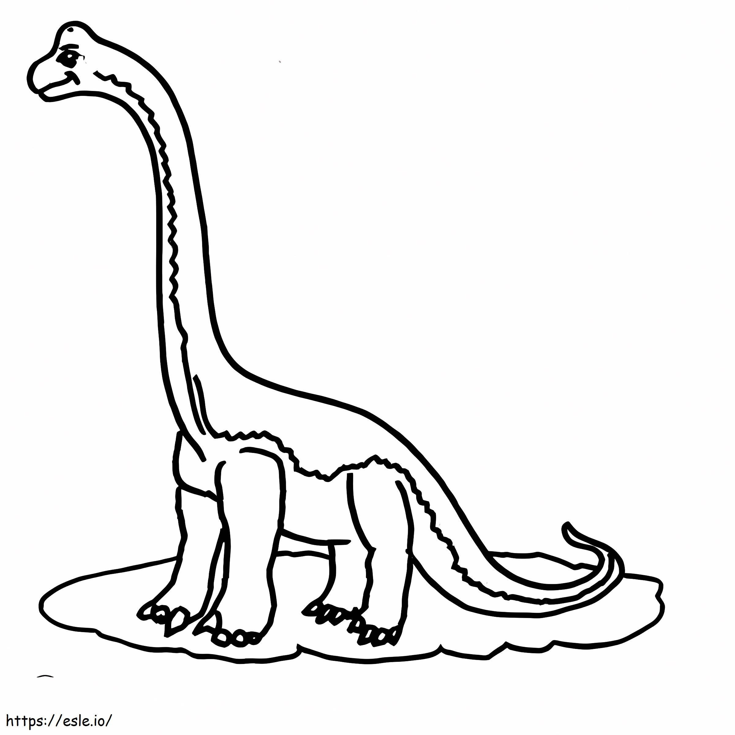Brachiosaurus afdrukbare kleurplaat kleurplaat