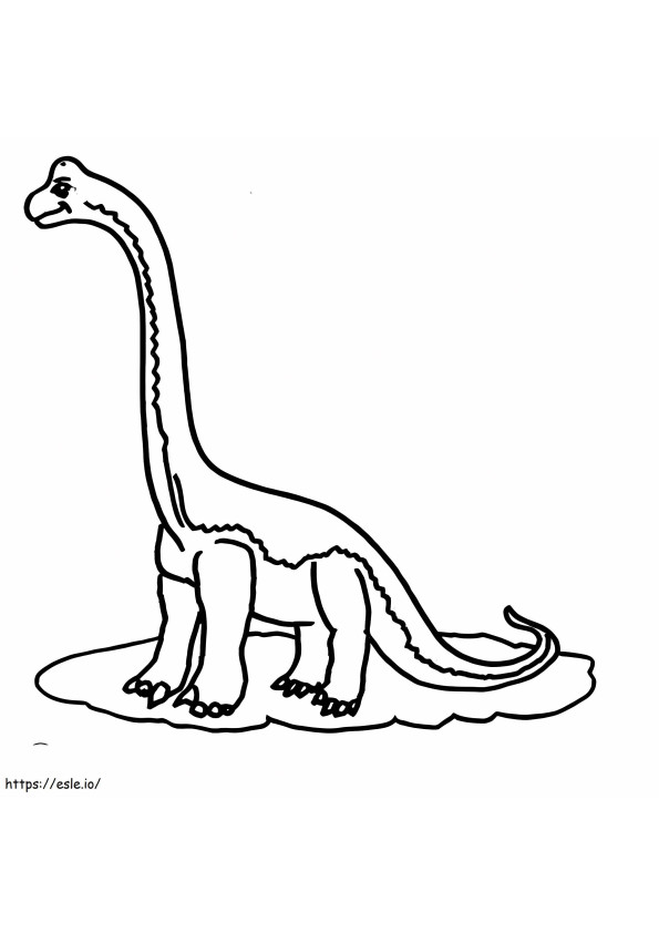 Brachiosaurus afdrukbare kleurplaat