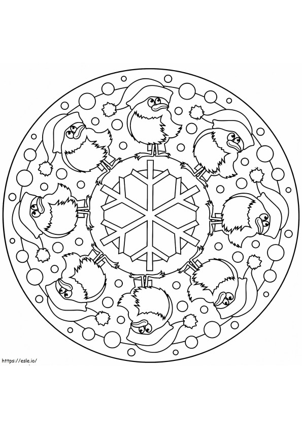 Christmas Mandala 7 coloring page