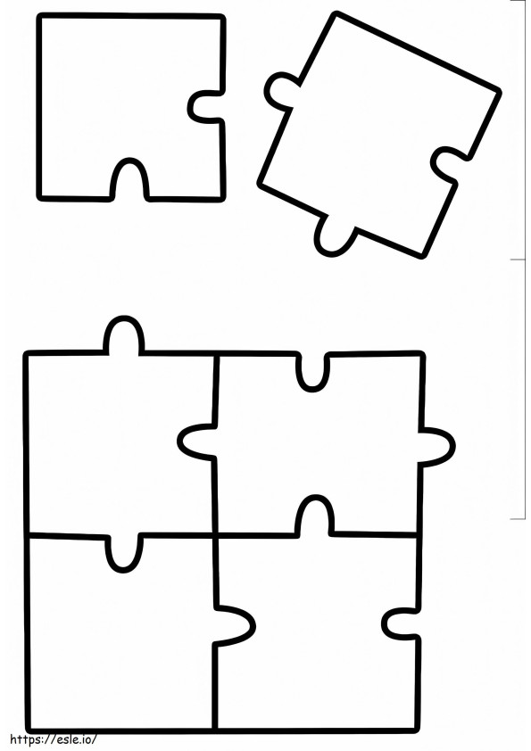 Jigsaw Puzzle To Color coloring page