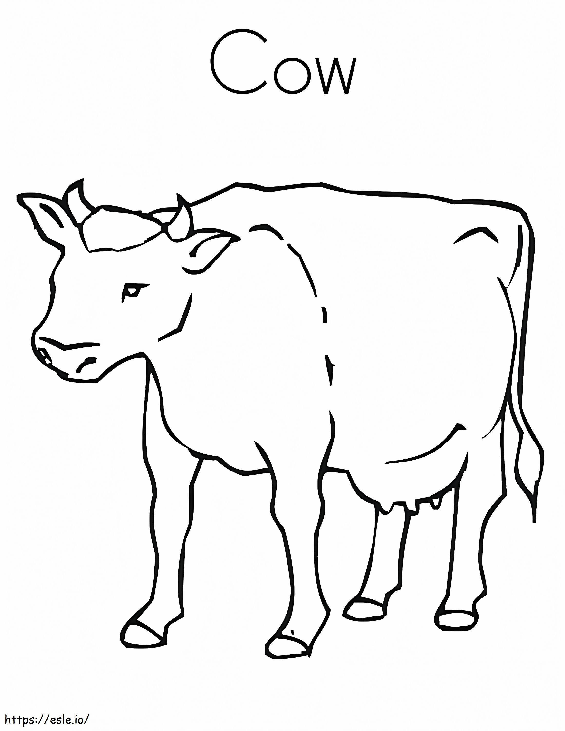Coloriage Vache 8 à imprimer dessin