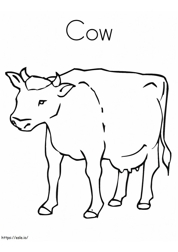 Vaca 8 para colorir