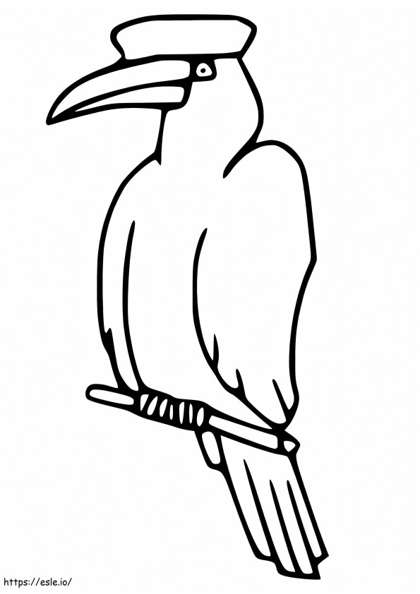 Easy Hornbill coloring page