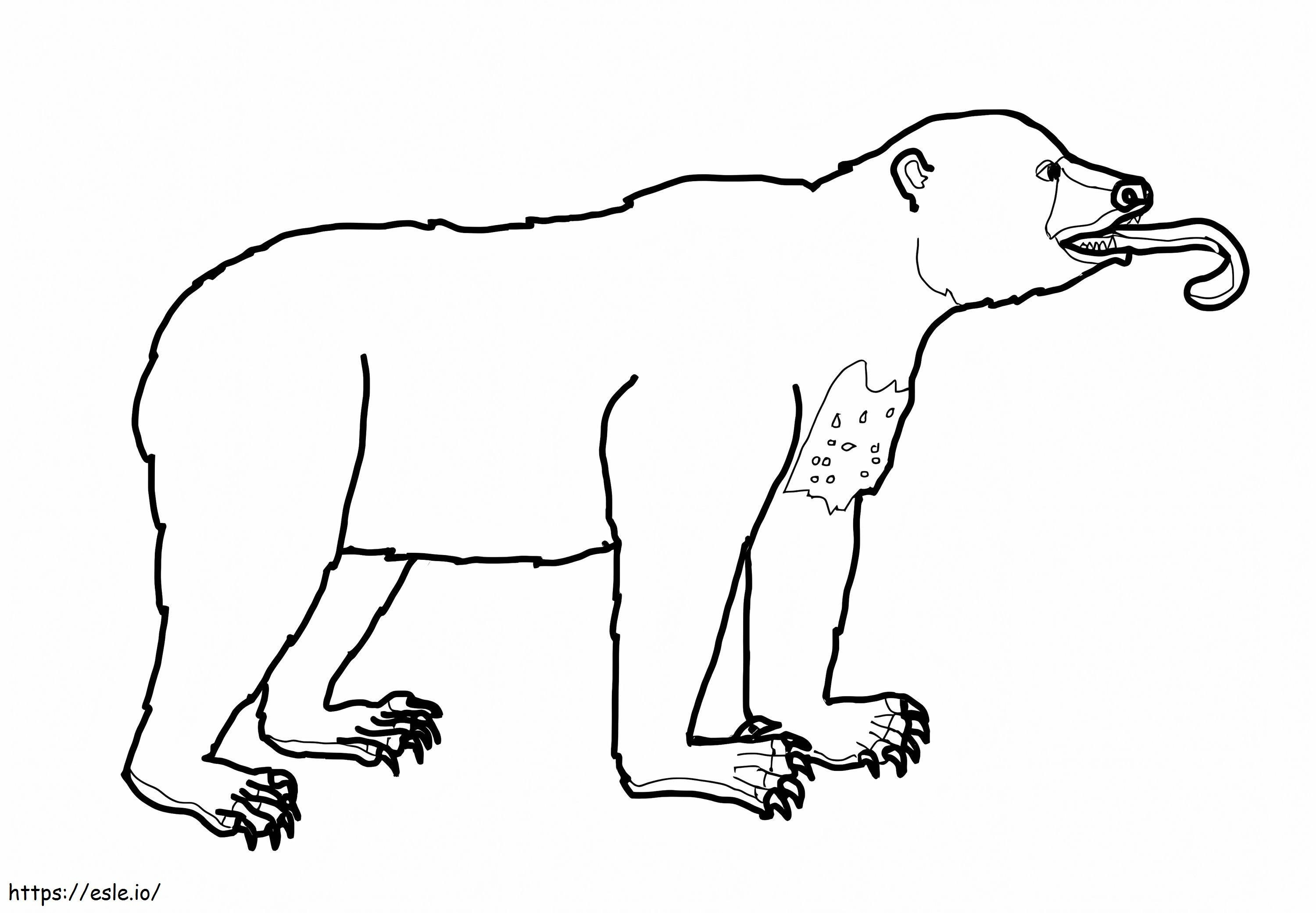 Funny Sun Bear coloring page