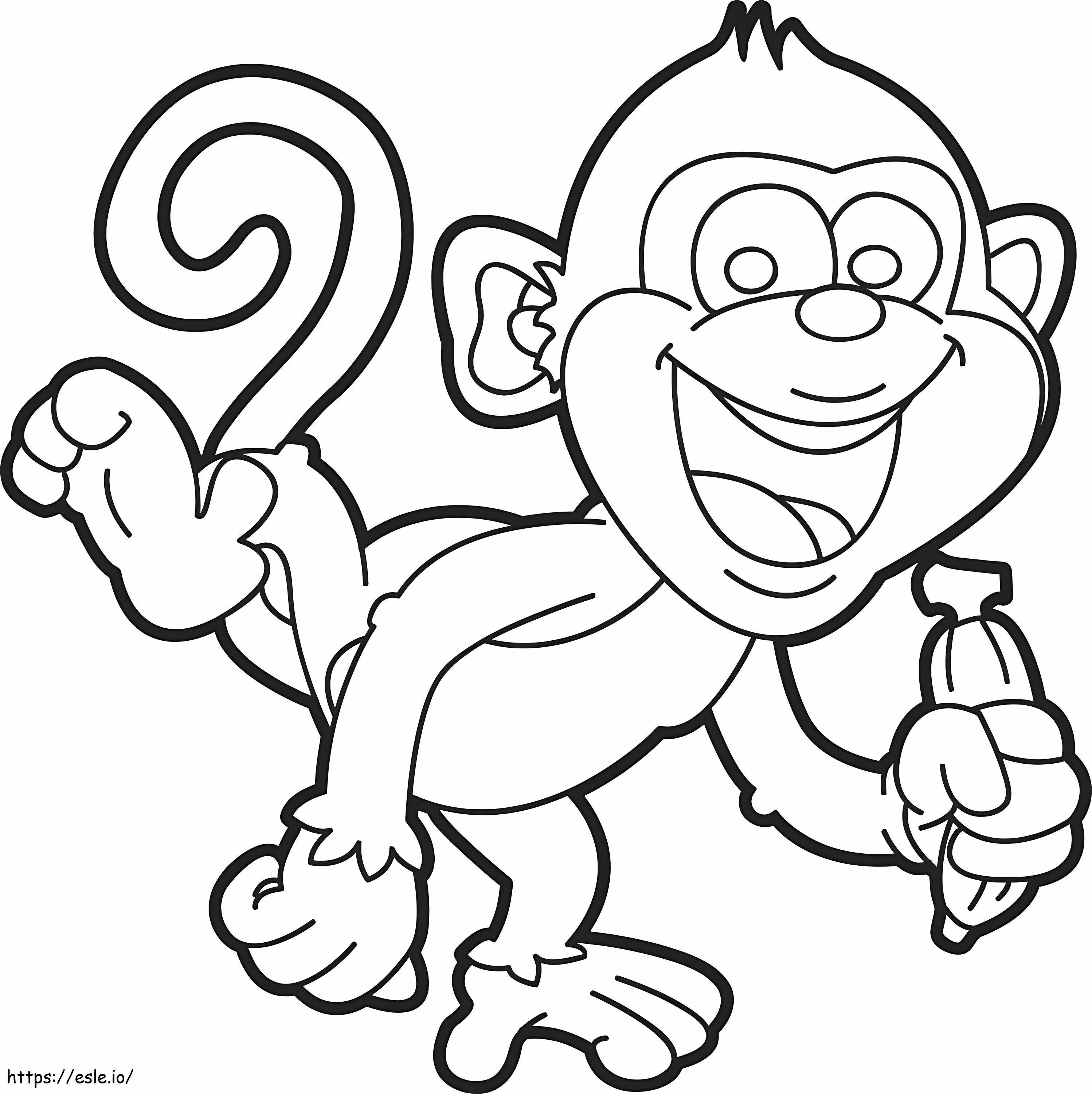 Coloriage Bon singe à imprimer dessin
