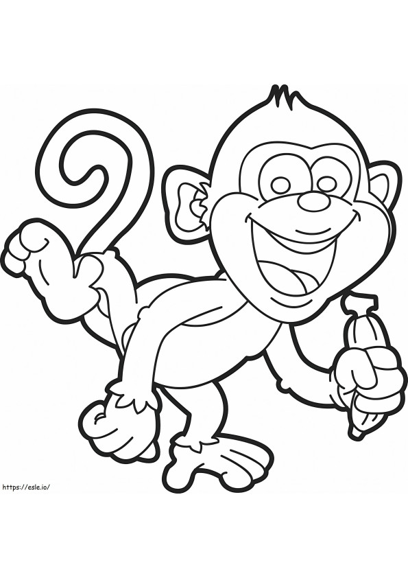 Good Monkey coloring page