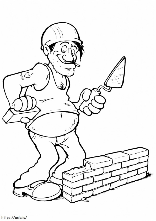 Construction Worker 7 coloring page