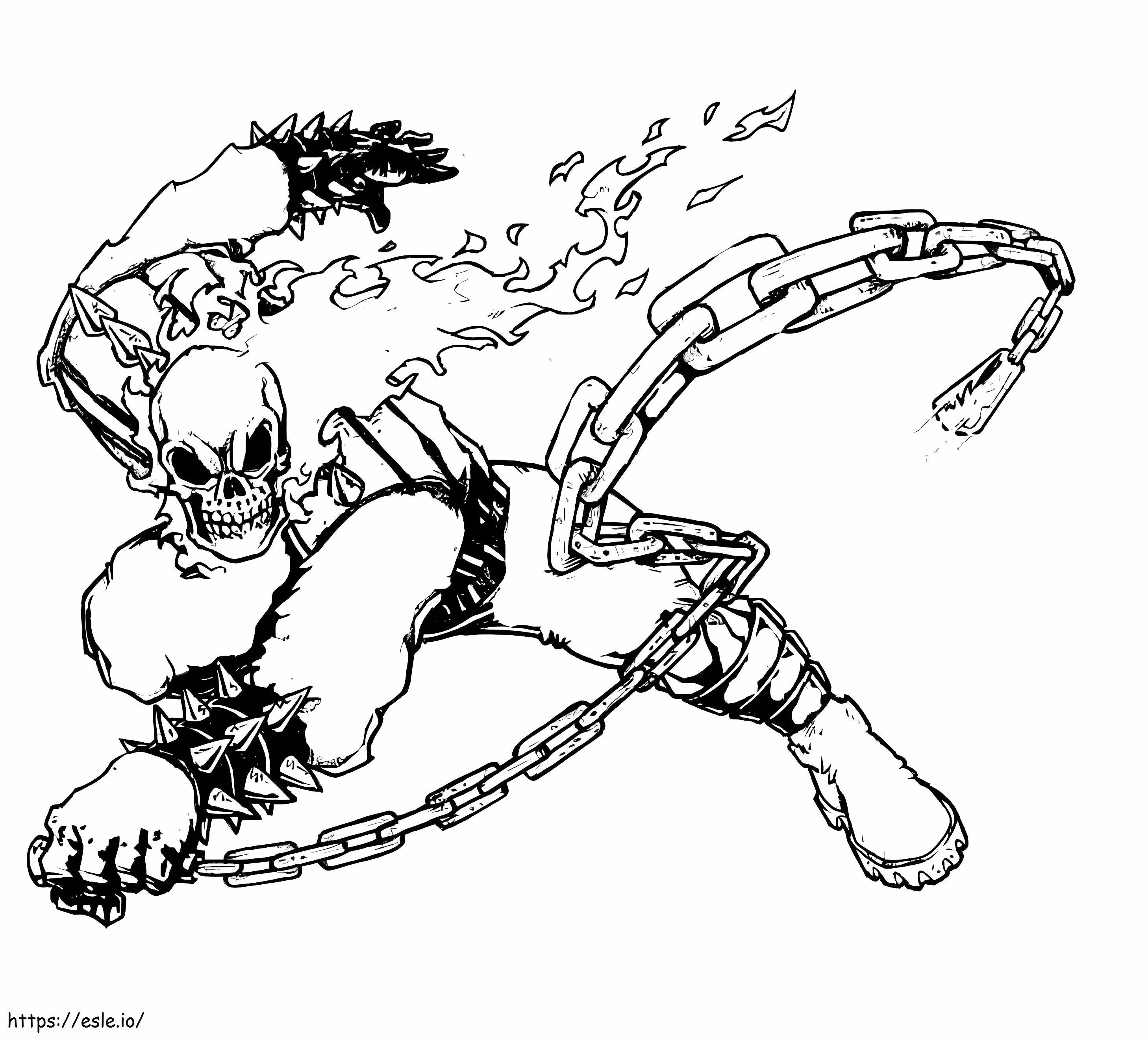Ghost Rider Action coloring page