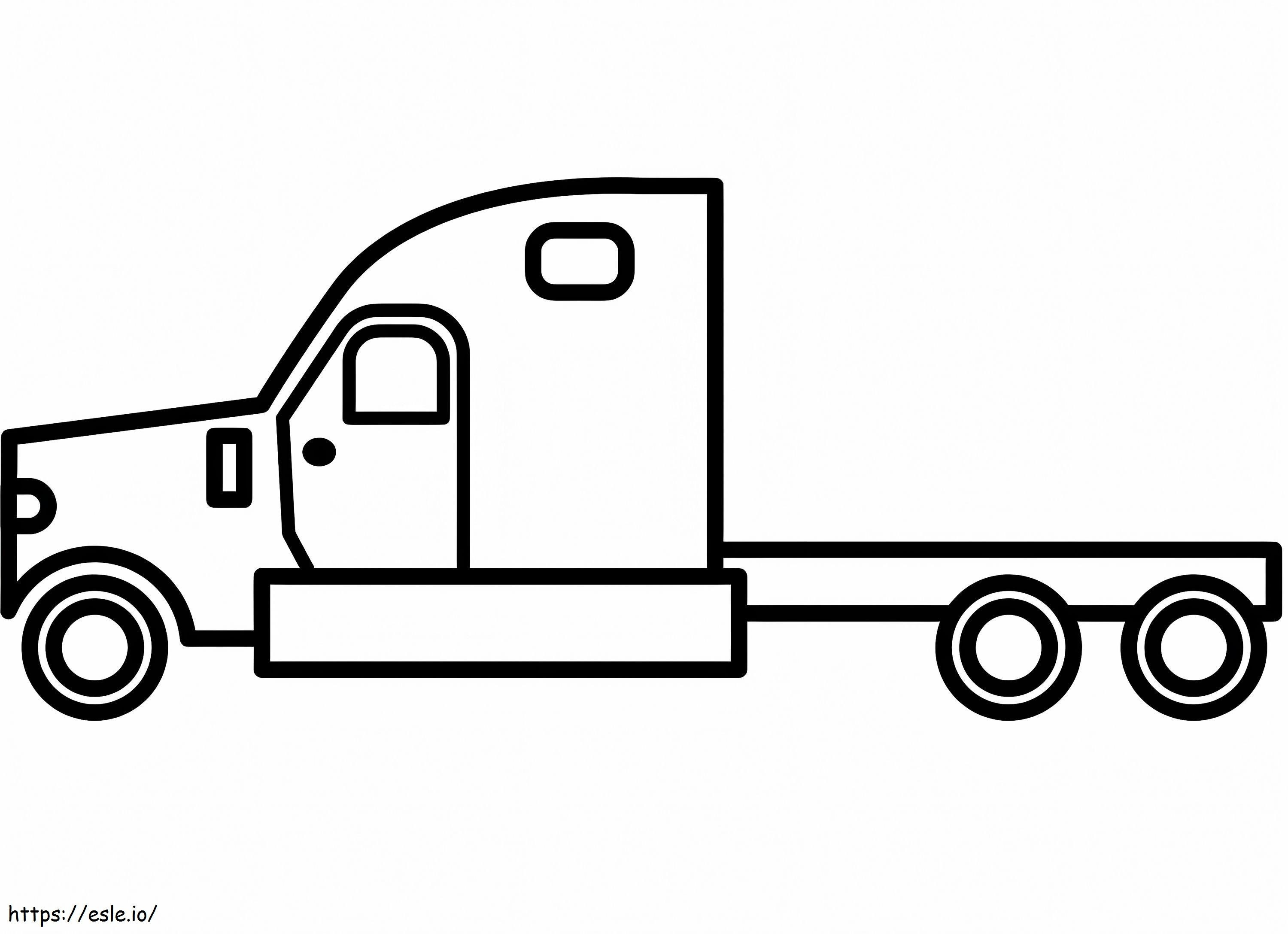 Simple Freightliner coloring page