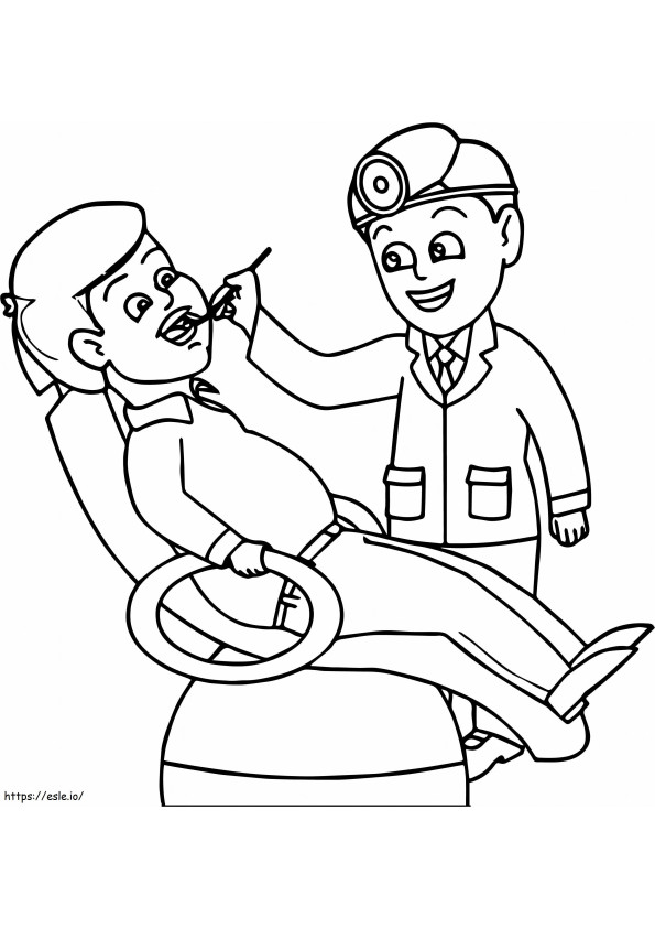 Little Boy Dentist coloring page