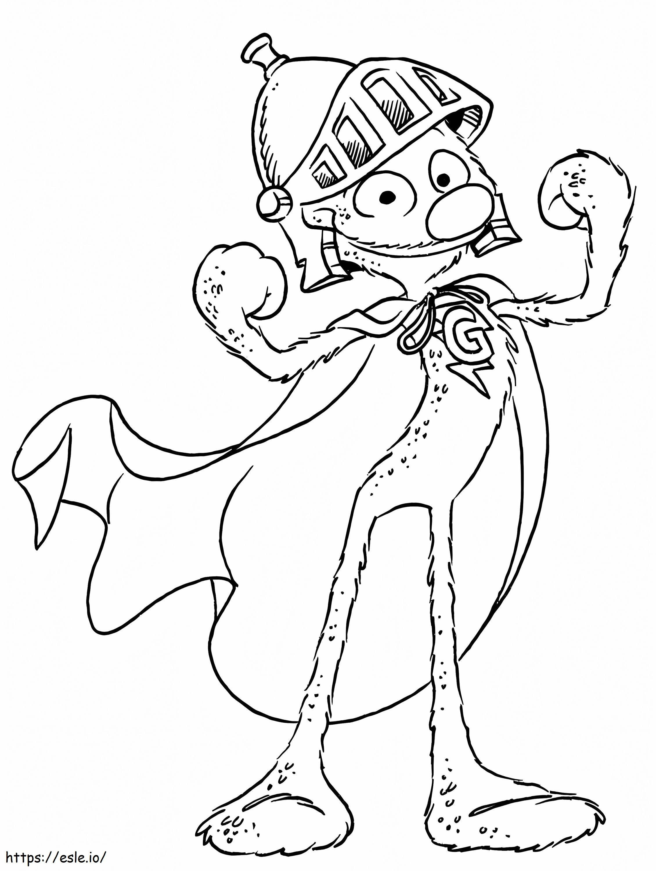 Funny Super Grover coloring page