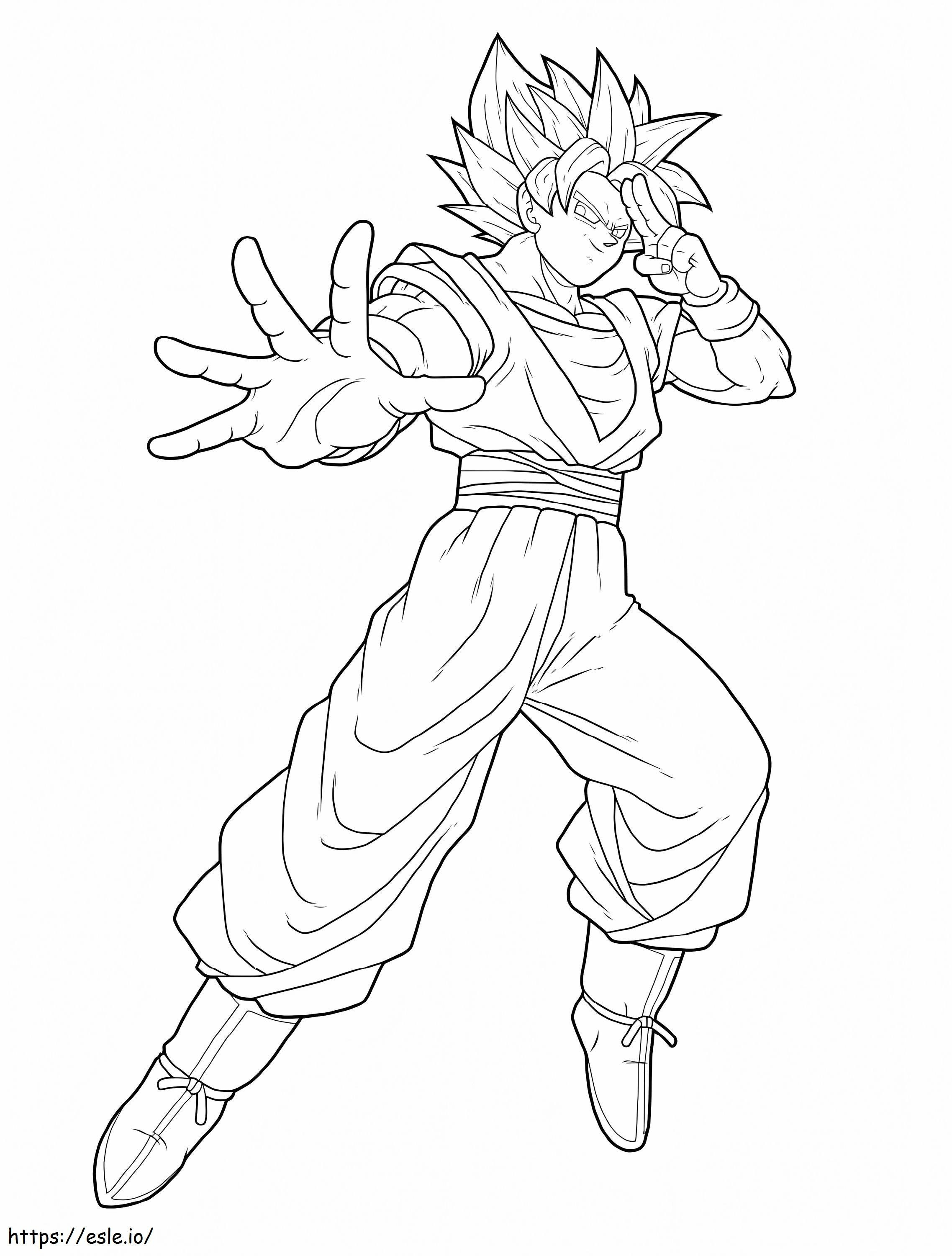 Poder De Son Goku para colorir