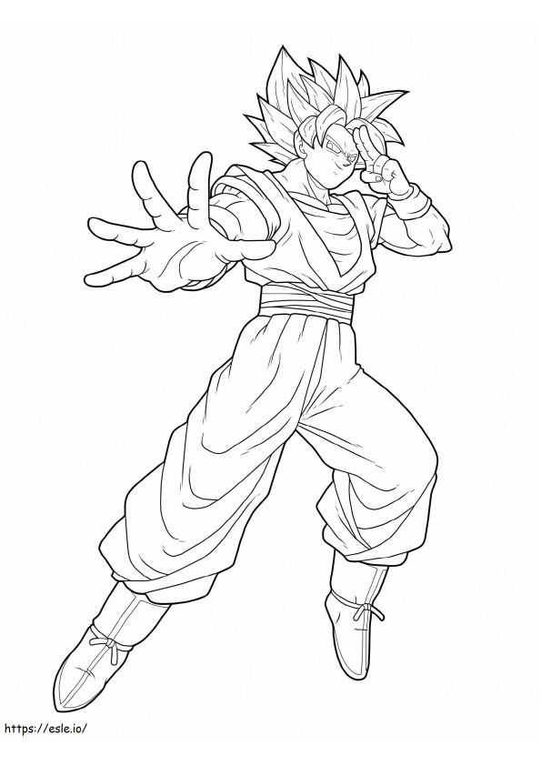 Incrível Son Goku para colorir