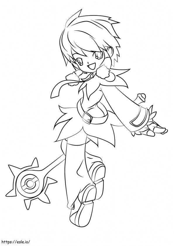 Aisha From Elsword coloring page