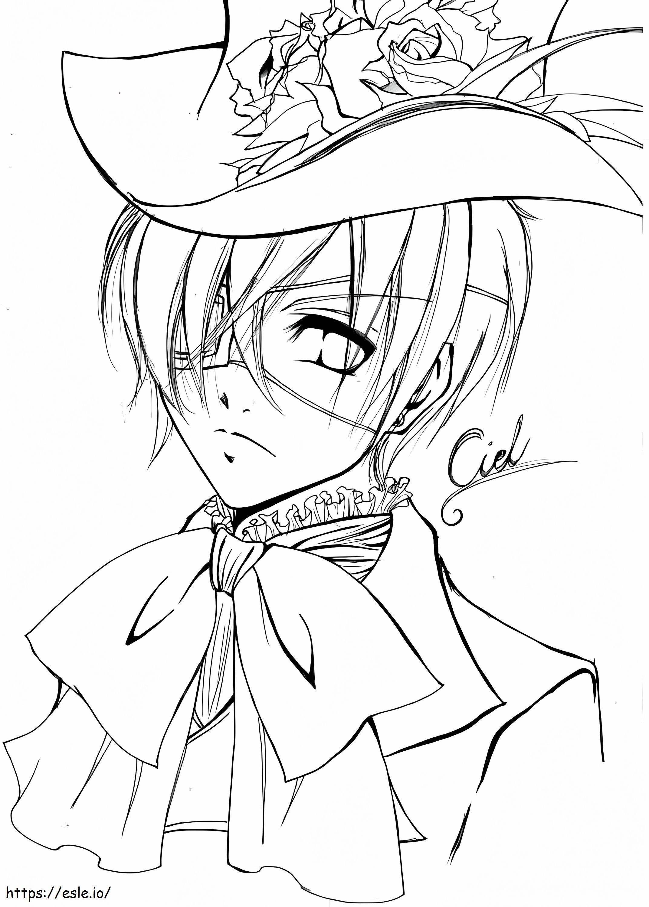 Ciel Phantomhive From Black Butler coloring page