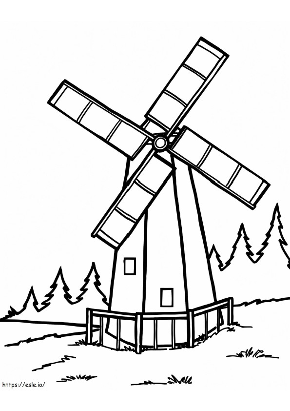 Kleine Windmühle ausmalbilder