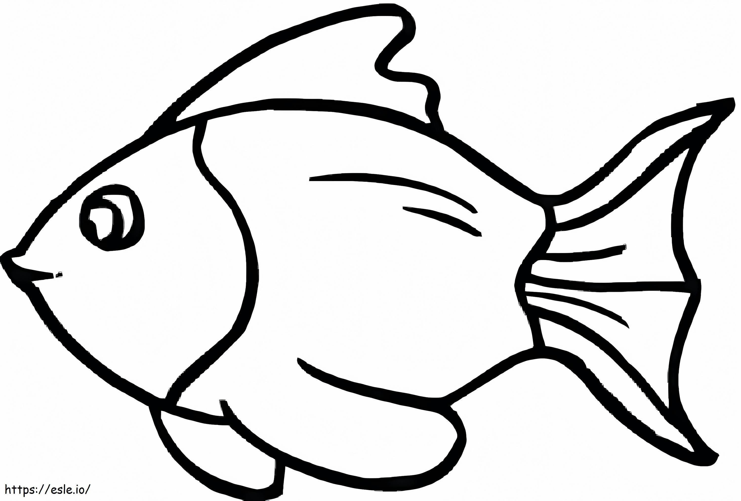 Coloriage sourire, poisson rouge à imprimer dessin
