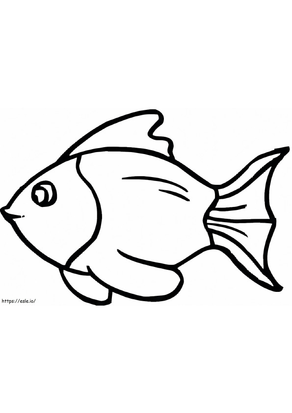 Coloriage sourire, poisson rouge à imprimer dessin