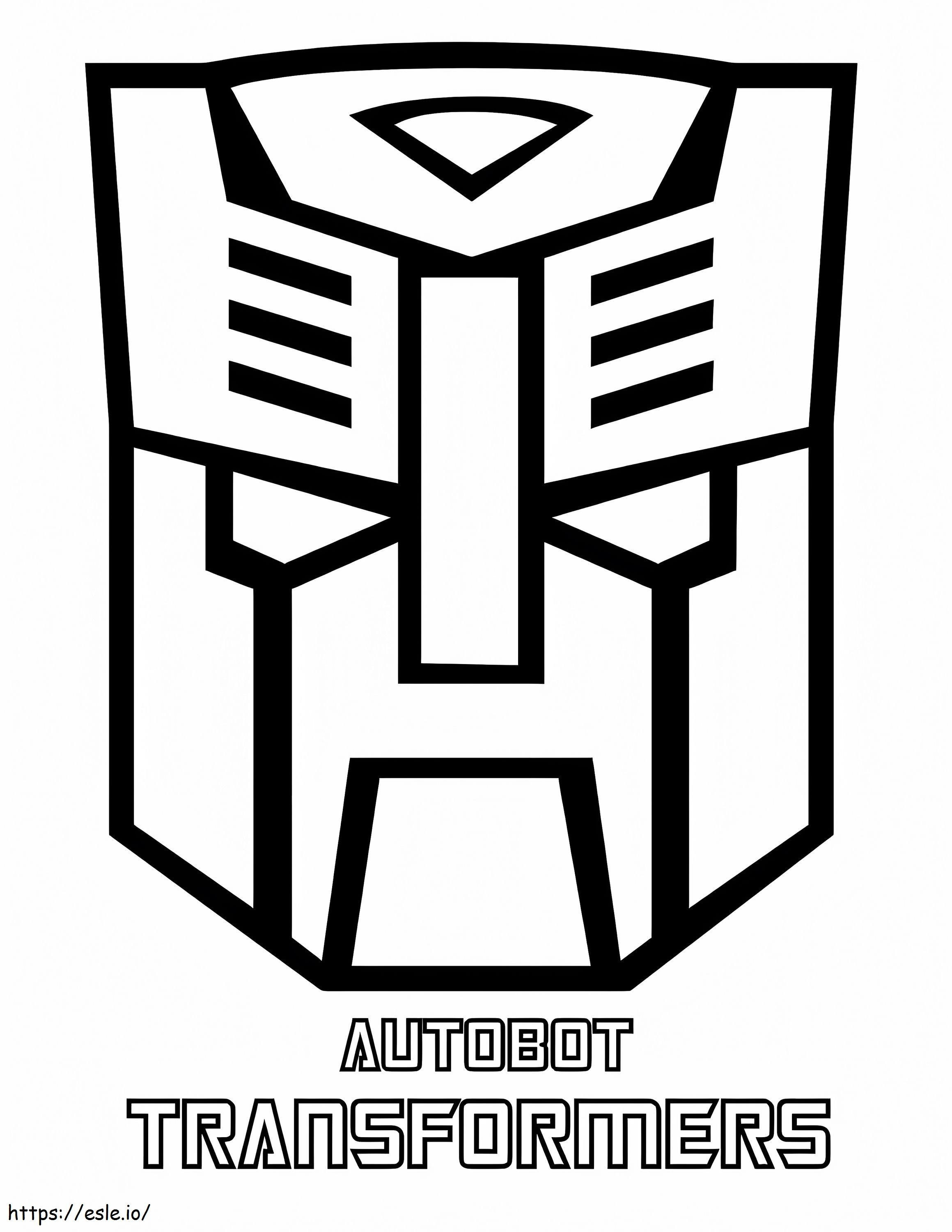 Logo Autobota kolorowanka