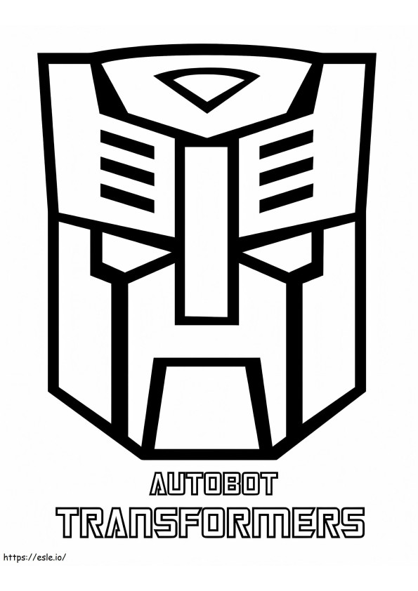 Logotipo de Autobot para colorear