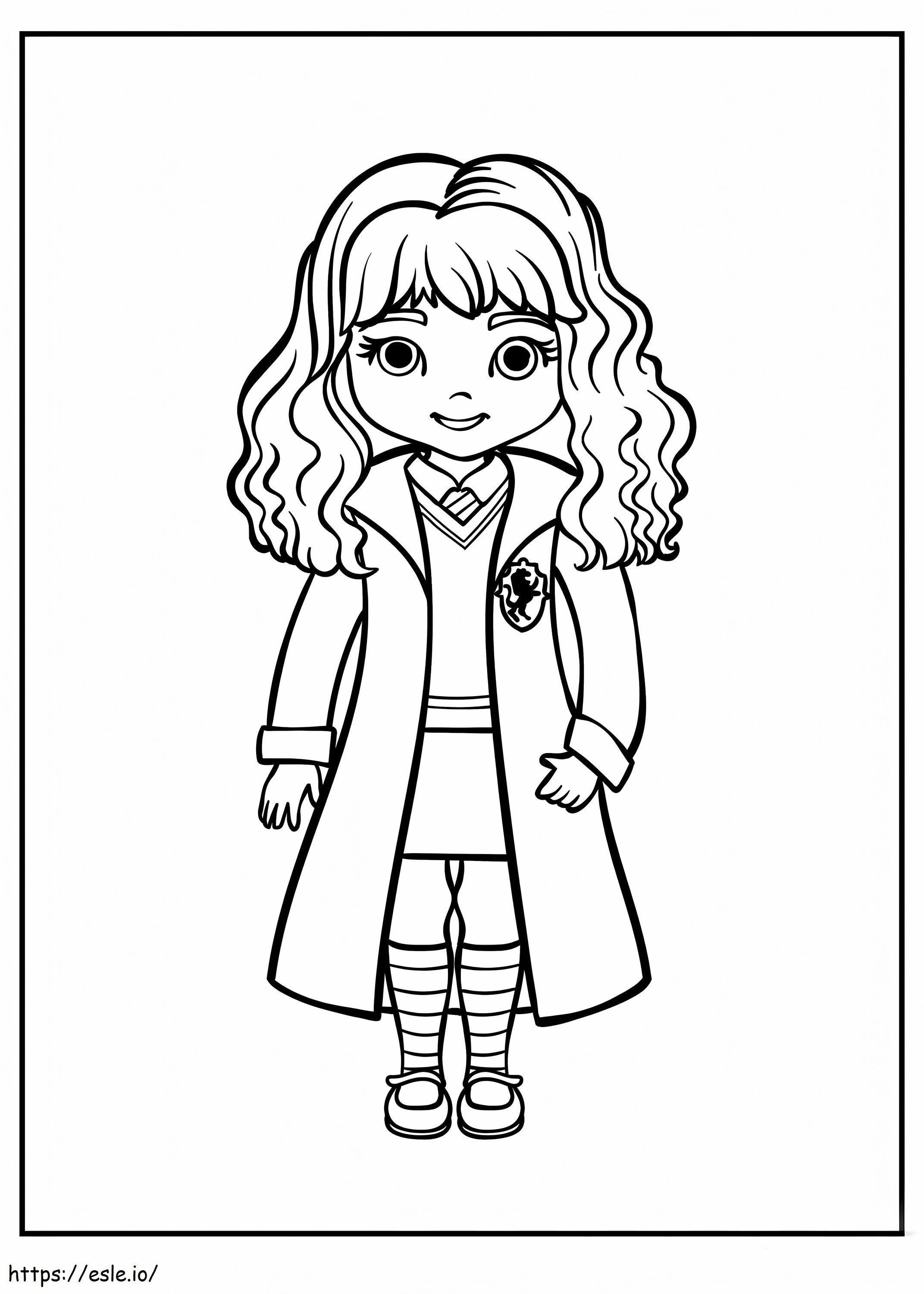 Cartoon Hermione Granger coloring page