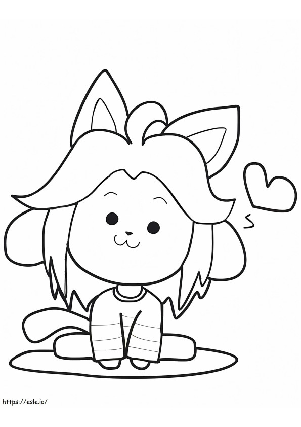 Temmie Undertale coloring page