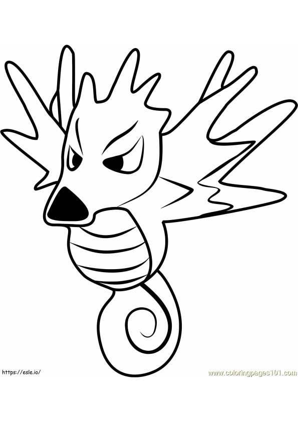 Coloriage _Seadra Pokémon Go1 à imprimer dessin