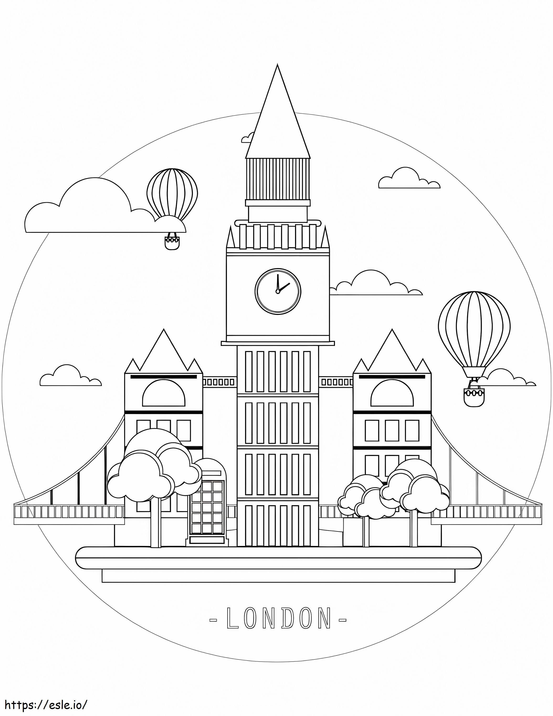 London coloring page