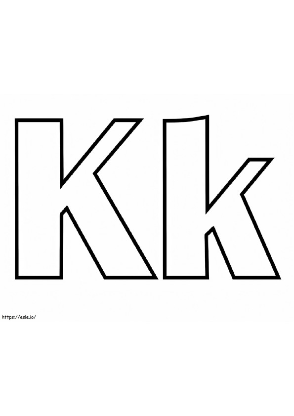 Letter K kleurplaat