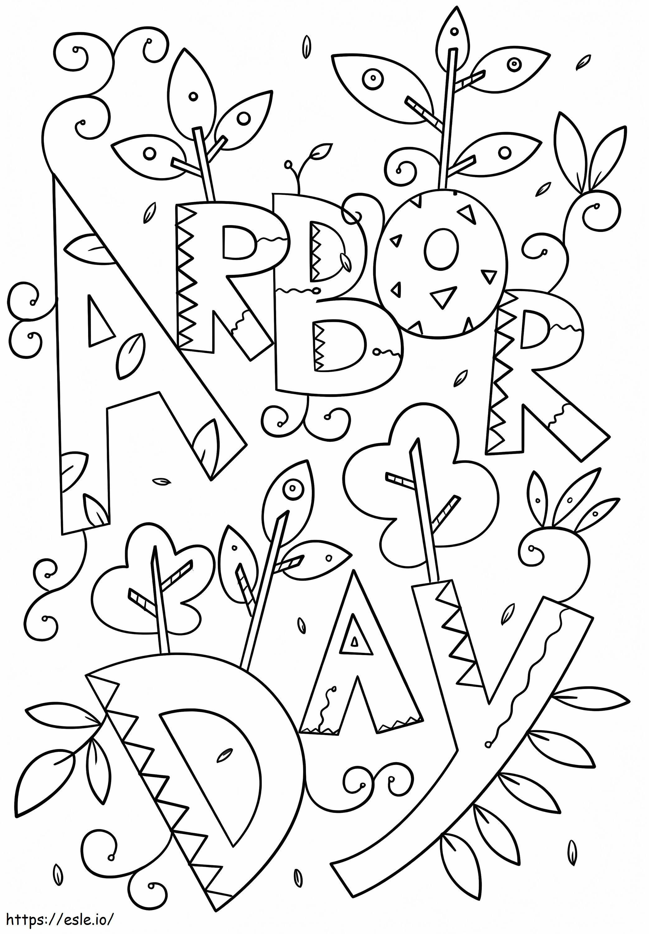Arbor Day coloring page