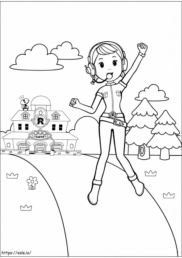 Robocar Poli Girl coloring page