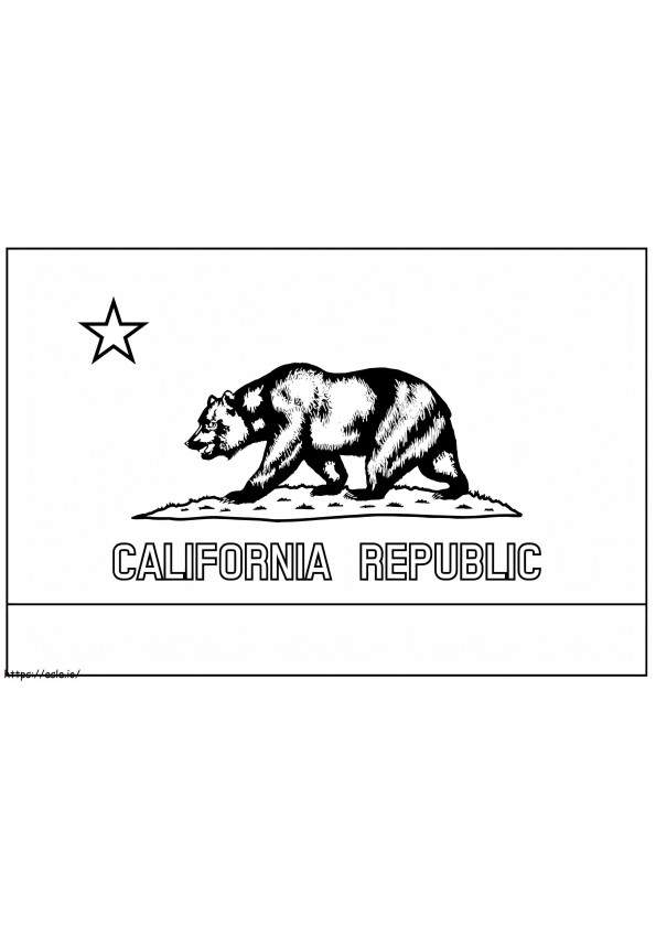 カリフォルニアの旗 ぬりえ - 塗り絵
