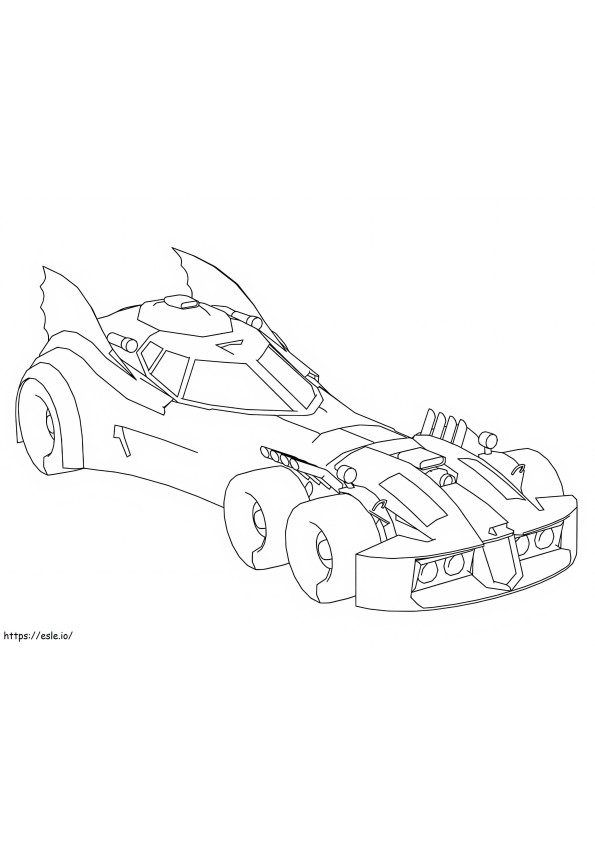 Coloriage Cool Batmobile à imprimer dessin