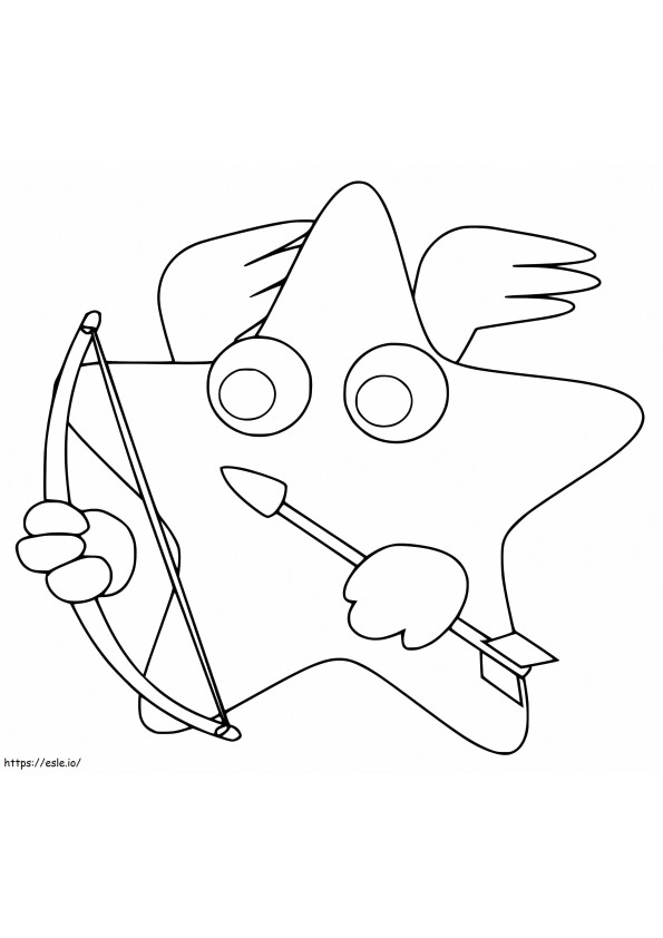 Cupid Star coloring page