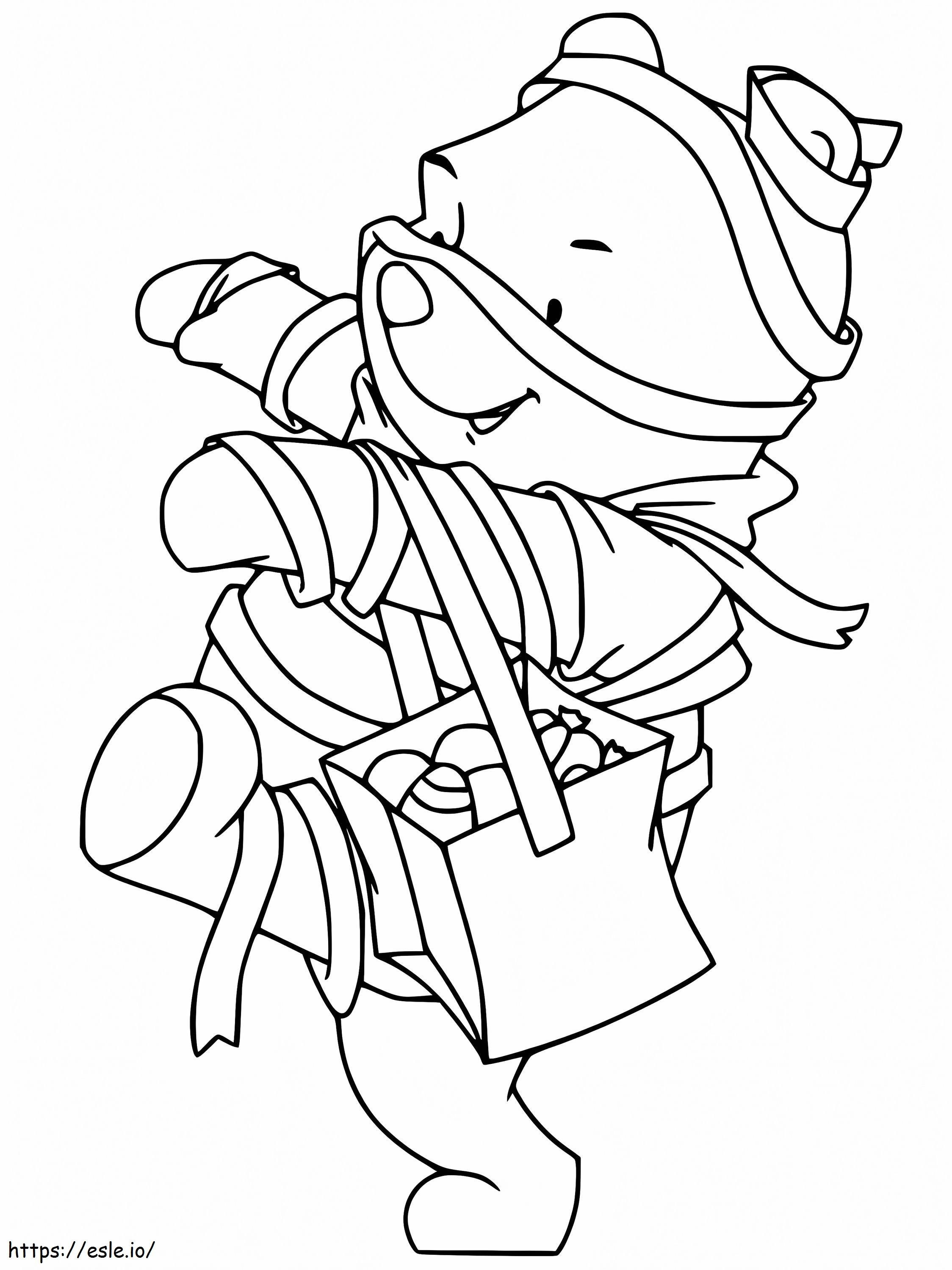 Mummy Pooh coloring page